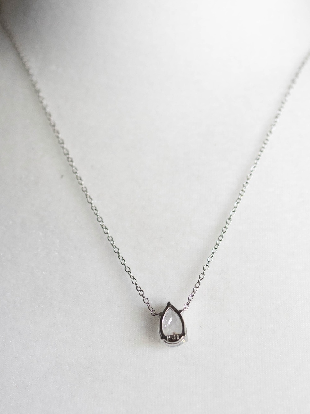 Sterling Silver Clear Crystal‎ Pendant Necklace - Elegant Women’s Jewelry - Picture 4 of 6